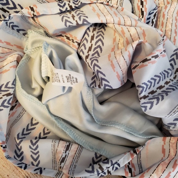 VINTAGE HAVANA Stripe Boho Flare Long Sleeve Faux Wrap Romper S - Picture 8 of 8